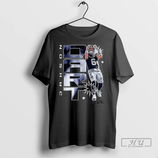 Trending Jaxson Dart New York Giants Football Vertical T Shirts