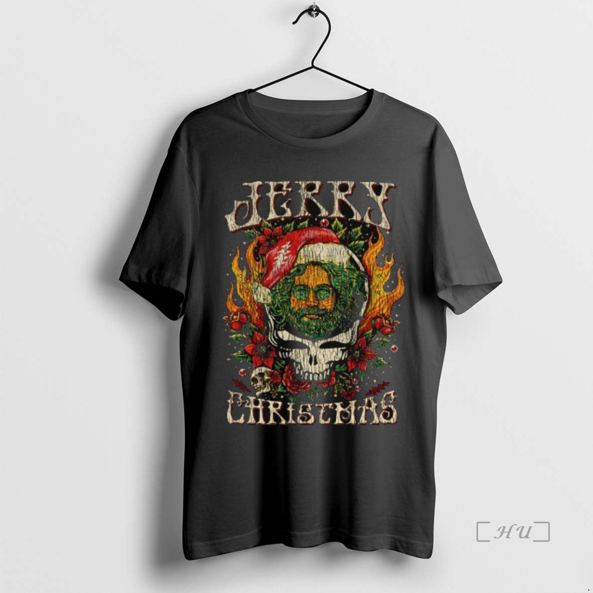 Trending Jerry Christmas Grateful Dead Santa Claus Merry Christmas T-Shirts, Hoodie, Sweatshirt | InkThreadWorks.com