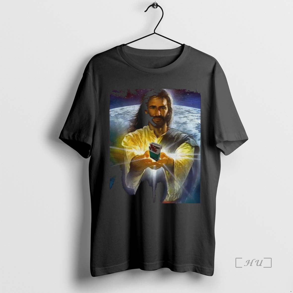 Trending Jesus Holding Cigarettes Funny Meme T-Shirts, Hoodie, Sweatshirt | InkThreadWorks.com