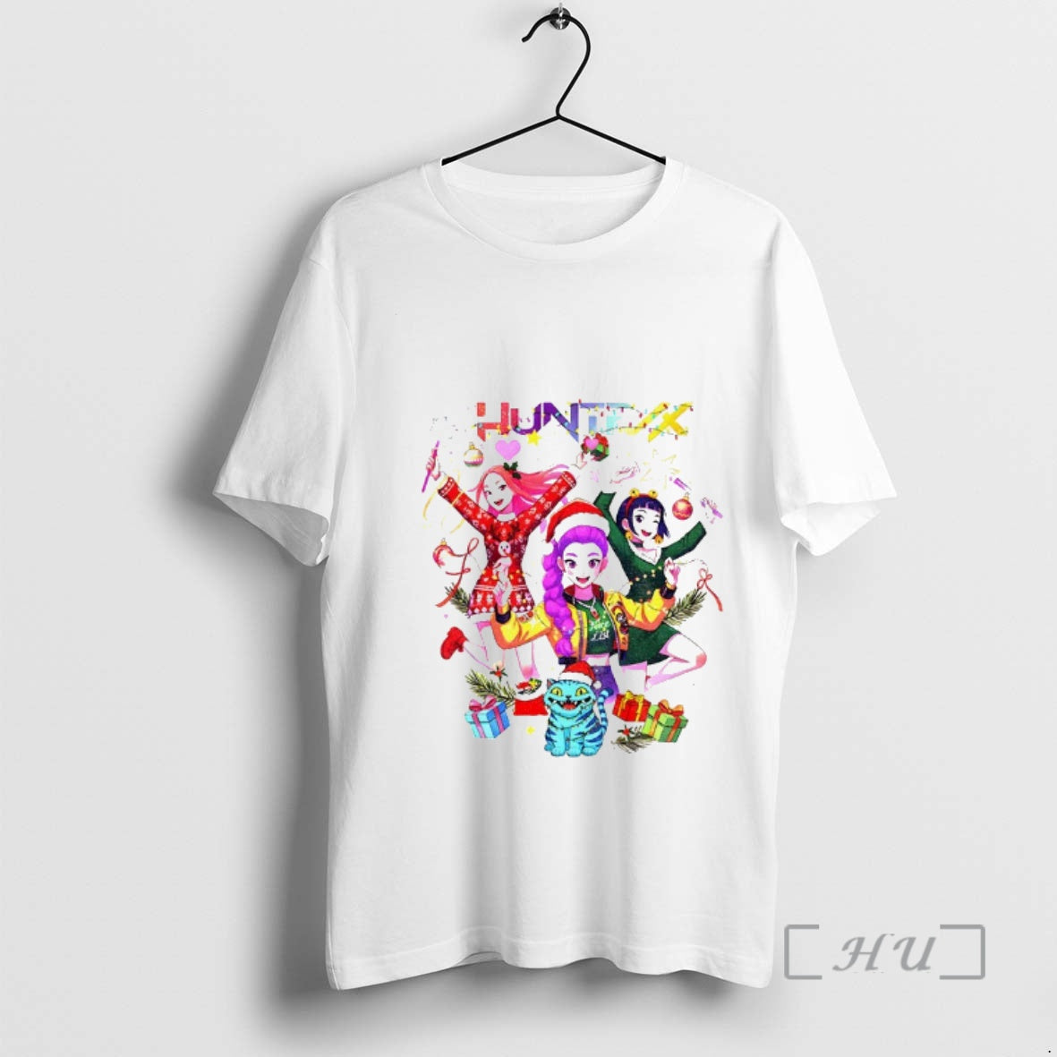 Trending Kpop Demon Huntrix Girls Merry Xmas Merry Christmas T-Shirts, Hoodie, Sweatshirt | InkThreadWorks.com