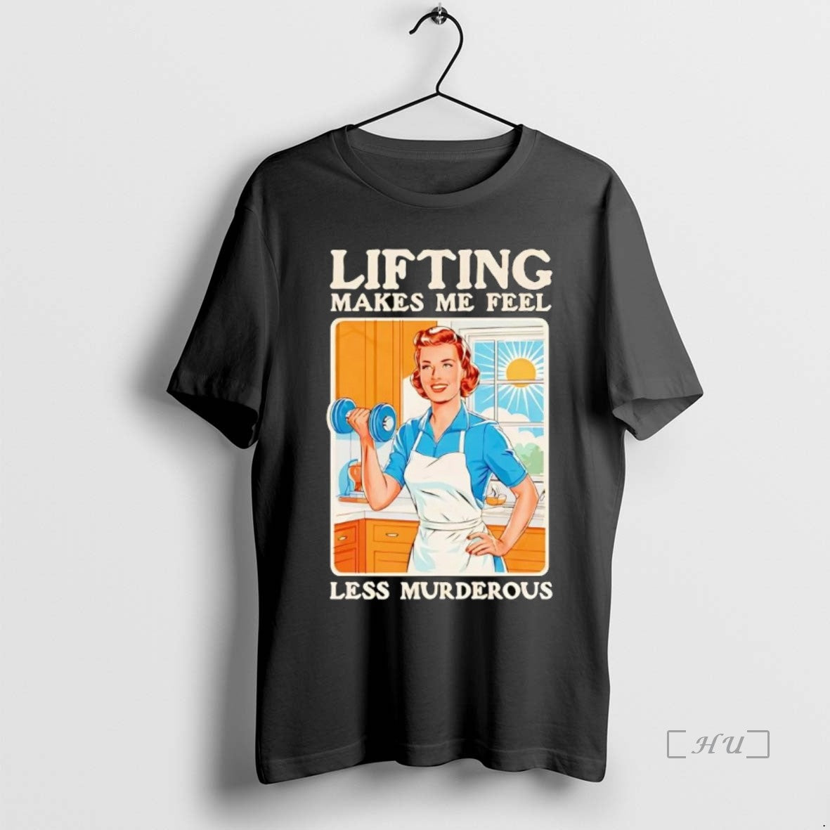 Trending Lifting Makes Me Feel Less Murderous T-Shirts, Hoodie, Sweatshirt | InkThreadWorks.com
