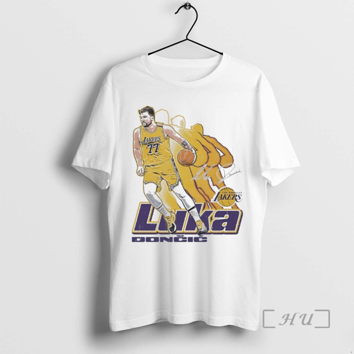 Trending Luka Doncic Los Angeles Lakers Nba Player Signature Retro T-Shirts, Hoodie, Sweatshirt | InkThreadWorks.com