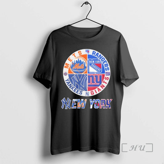 Trending New York Mets New York Rangers New York Yankees New York Giants Mashup Logo T-Shirts, Hoodie, Sweatshirt