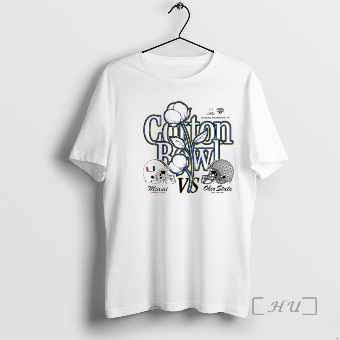 Trending Ohio State Vs Miami 2025 Cotton Bowl Helmet Matchup T-Shirts, Hoodie, Sweatshirt | InkThreadWorks.com
