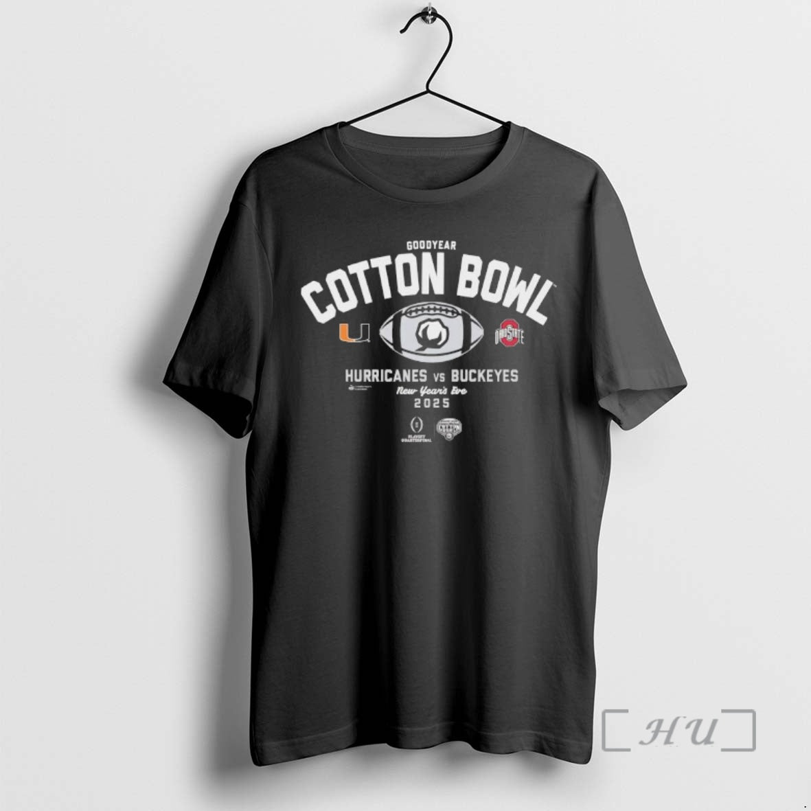 Trending Ohio State Vs Miami 2025 Goodyear Cotton Bowl New Years Eve Premium T Shirts Hoodie, Sweatshirt | InkThreadWorks.com