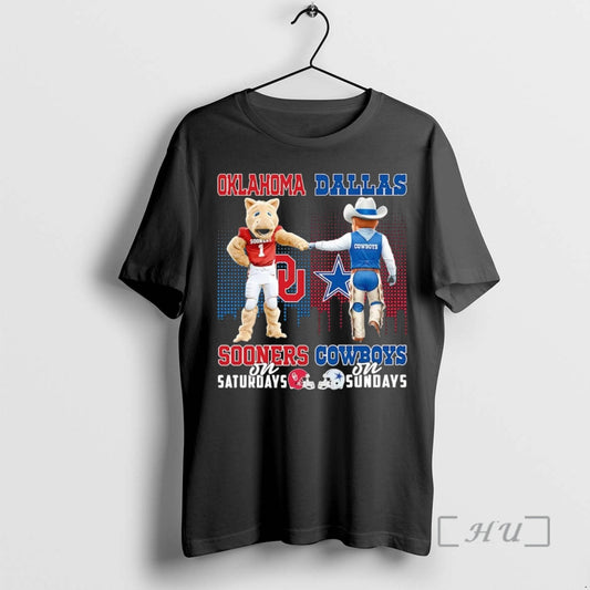 Trending Oklahoma Sooners On Saturdays Dallas Cowboys On Sundays Mascot T-Shirts, Hoodie, Sweatshirt | InkThreadWorks.com
