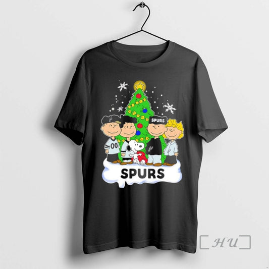 Trending Peanuts Comic Christmas Tree In San Antonio Spurs Graphic T-Shirts, Hoodie, Sweatshirt | InkThreadWorks.com