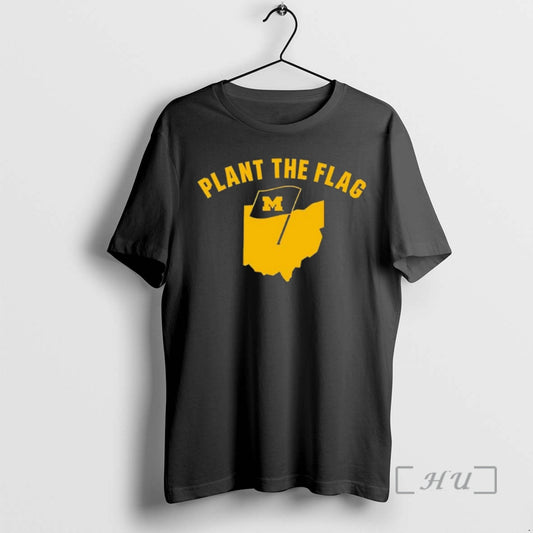 Trending Plant The Flag Michigan Football Black T-Shirts, Hoodie, Sweatshirt | InkThreadWorks.com
