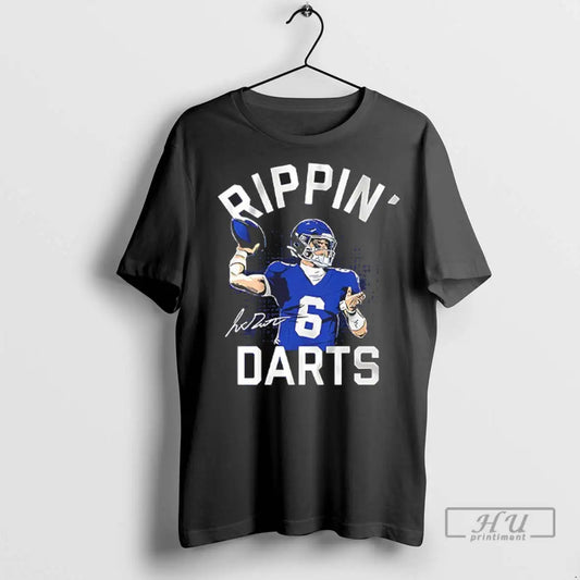 Trending Rippin Darts Jaxson Dart New York Giants Football Signature T Shirts
