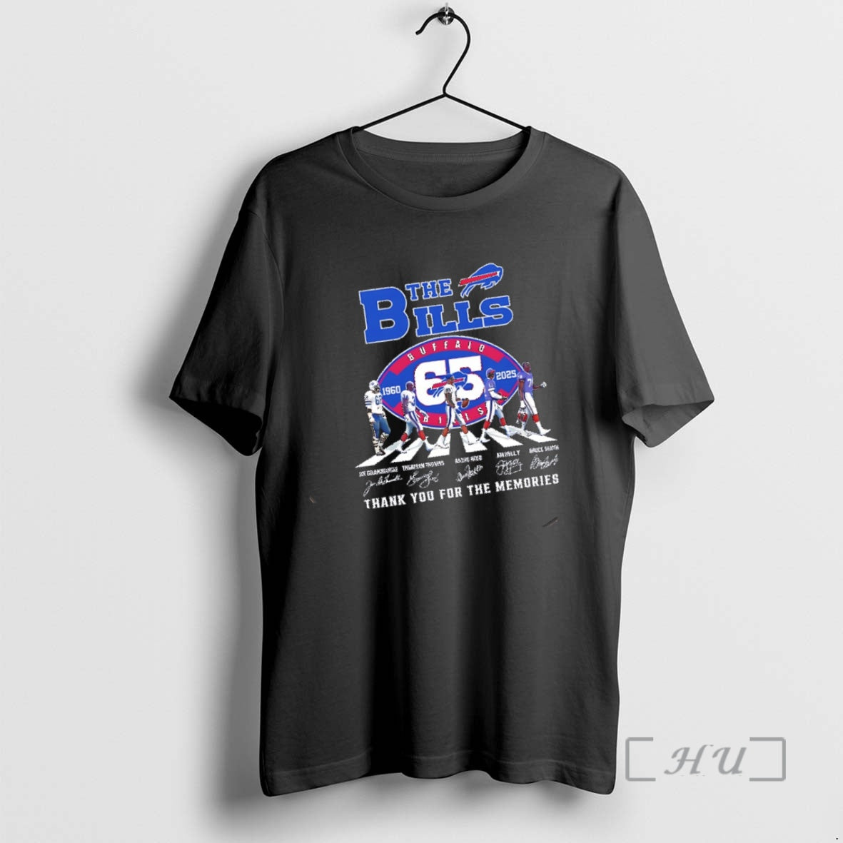 Trending The Bills 65 Years 1960 2025 Thank You For The Memories Signatures Premium T-Shirts, Hoodie, Sweatshirt