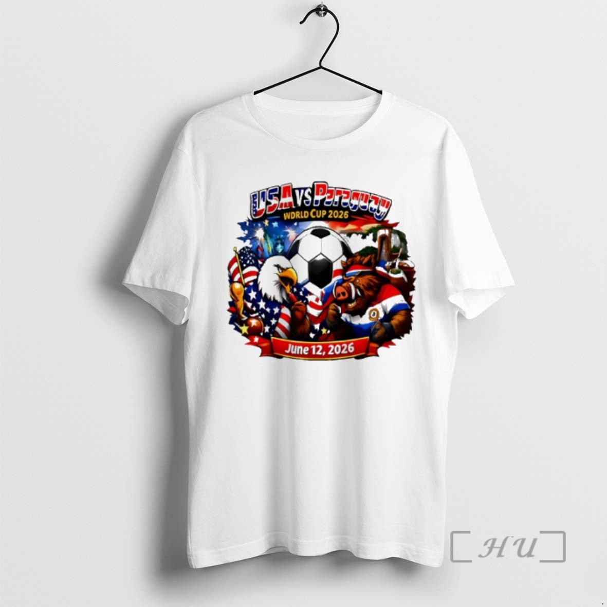 Trending Usa Vs Paraguay 2026 World Cup Mascot T-Shirts, Hoodie, Sweatshirt | InkThreadWorks.com