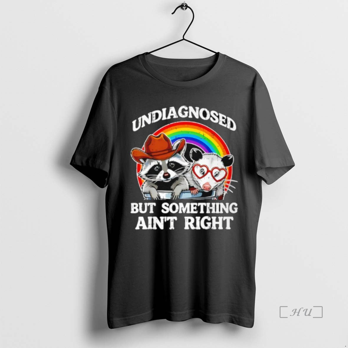 Trending Undiagnosed But Something Aint Right Raccoon Lgbt T-Shirts, Hoodie, Sweatshirt | InkThreadWorks.com