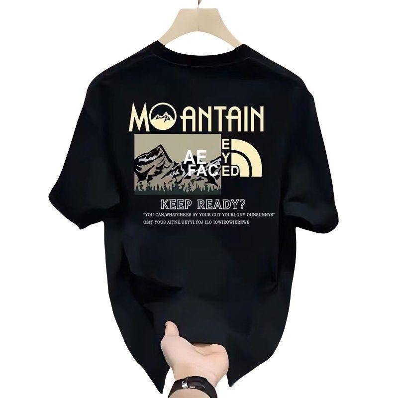 Trendy Brand High-End Short Sleeve Men's Summer Ins Loose Heavyweight Crew Neck Pure Cotton Top T-Shirts, Hoodie, Sweatshirt