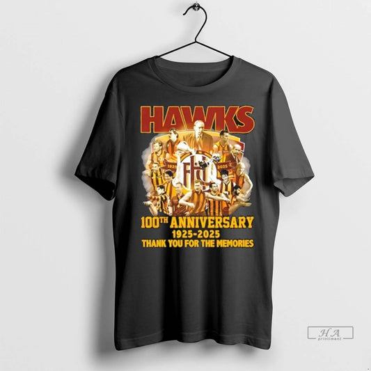Trendy Hawks Legends 100th Anniversary 1925 2025 Thank You For The Memories Shirt Sweater
