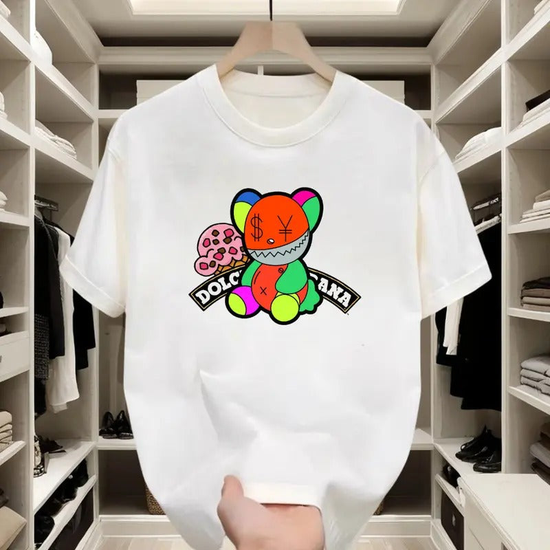 Trendy Money - face Bear! Lightweight & Soft, Short - sleeve T