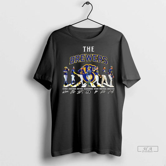 Trendy Officials Milwaukee Brewers Players Abbey Road Signature Shirt Sweater