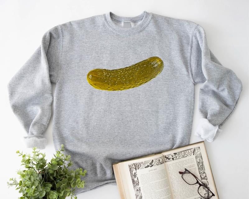 Trendy Pickle Sweatshirt, Dill Pickle Cucumber Sweater, Unisex Canning Season Hoodie, Pickle Lover Gift Sweater, Canning...
