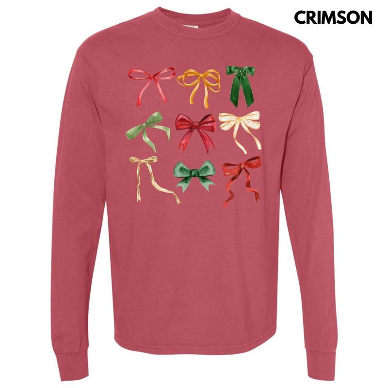 Trendy Ribbon Collage Long Sleeve Comfort Colors T-Shirt 'NLB' Hoodie, Sweatshirt | InkThreadWorks.com