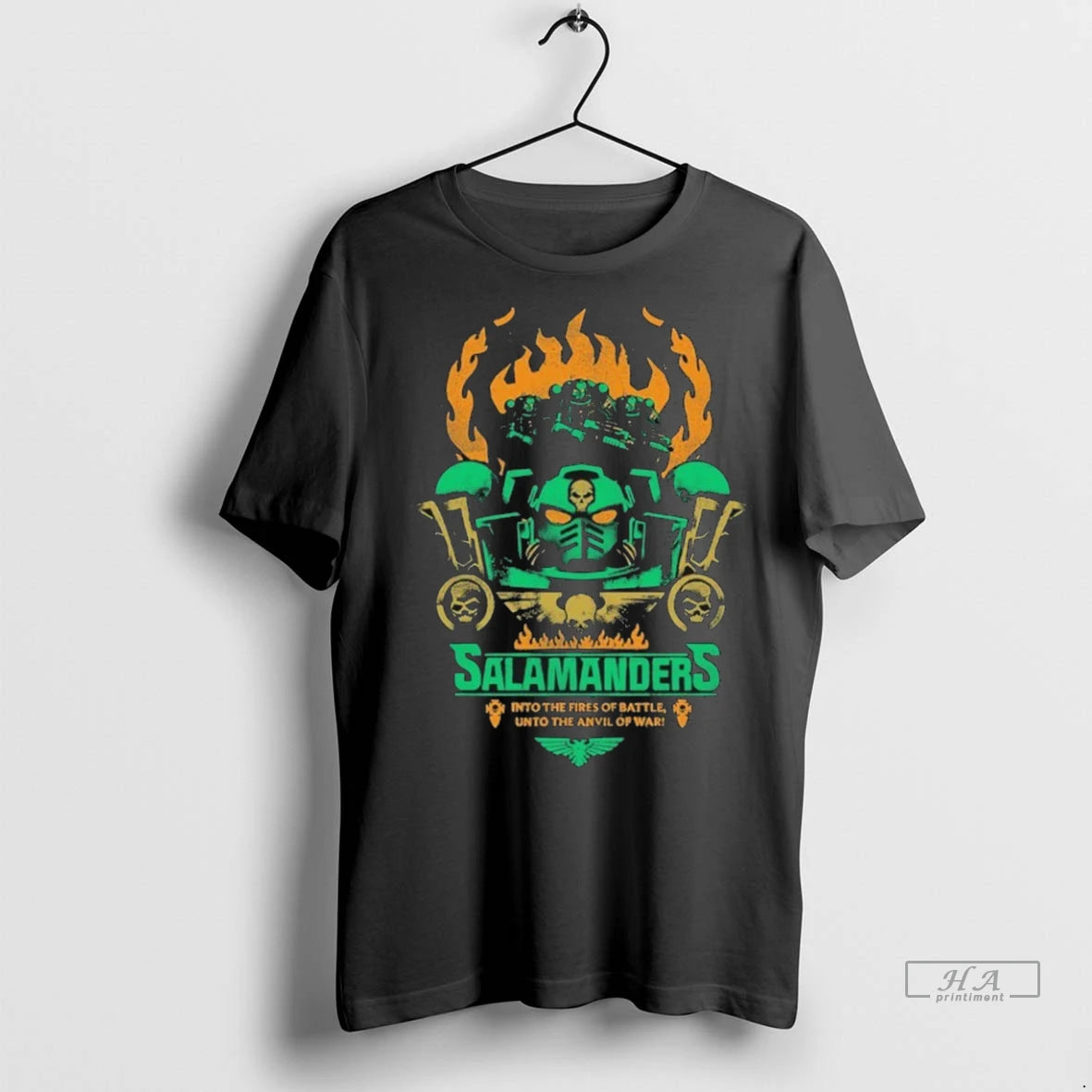 Trendy Salamanders Warhammer Into The Fires Of Battle Unto The Anvil Of War Shirt Sweater