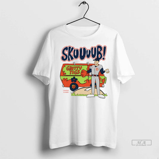 Trendy Tarik Skubal Detroit Tigers Skuuuub Gritty Tigs Cartoon Shirt Sweater
