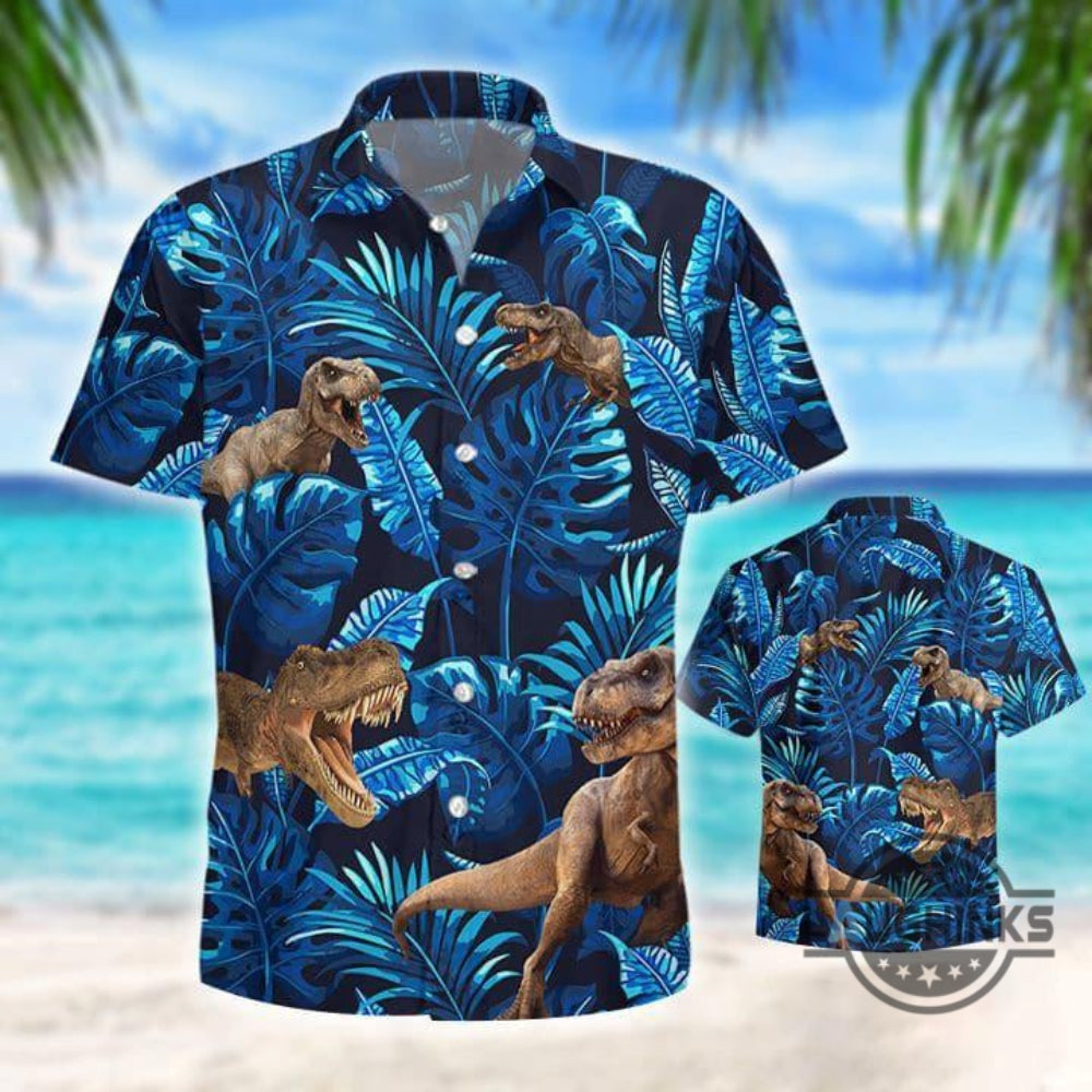 Trex Tropical Hawaiian Shirt 131 Aloha Hawaii Shirts Aloha Summer Beach Button Up Shirts And Shorts NEW
