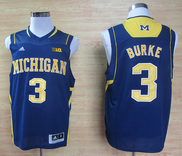 Trey Burke #3 Navy With Big 10 Logo