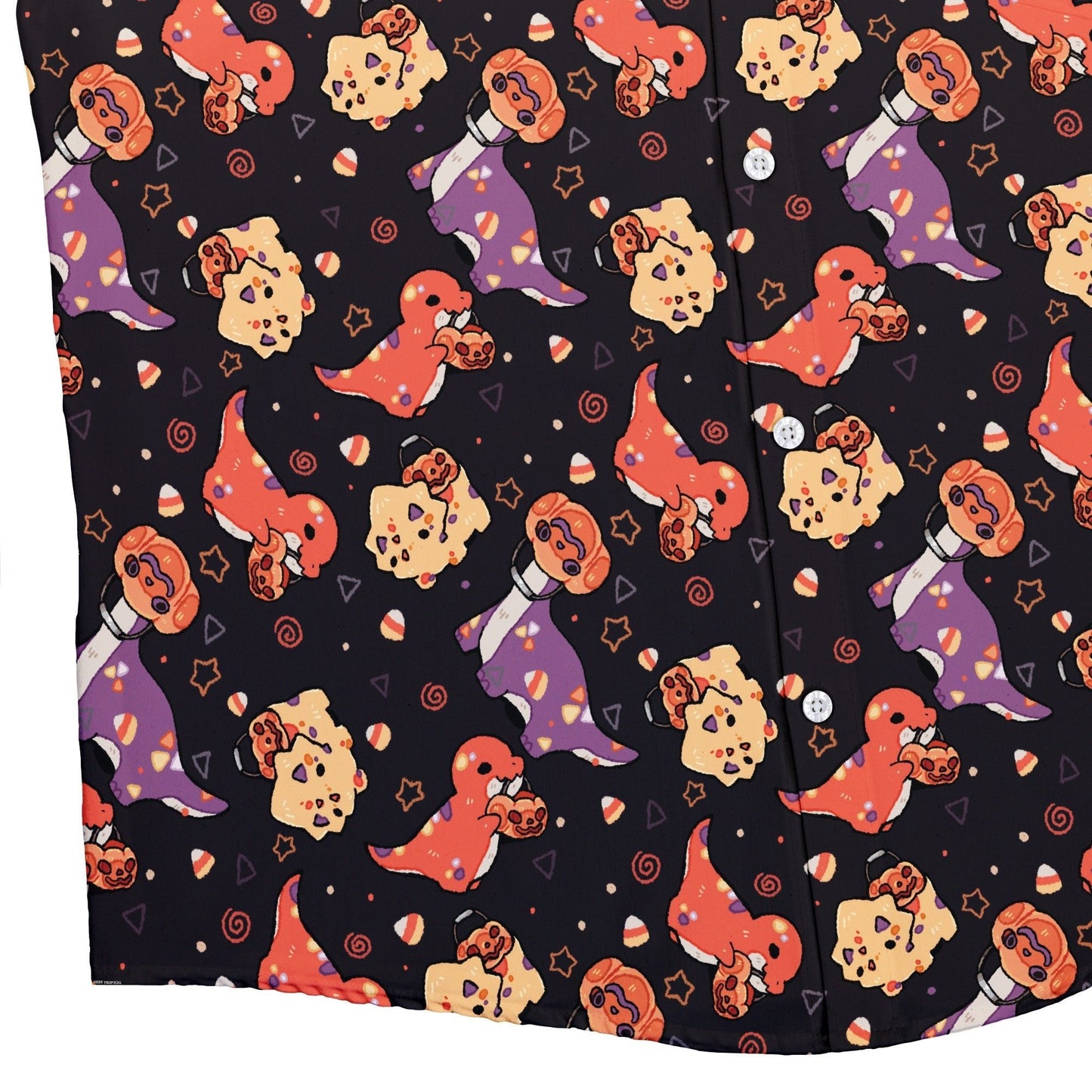 Trick or Treat Dinos Button Up Shirt