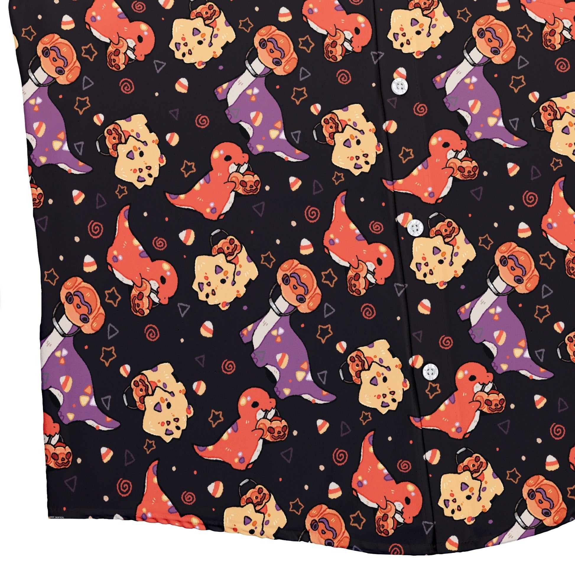 Trick or Treat Dinos Button Up Shirt