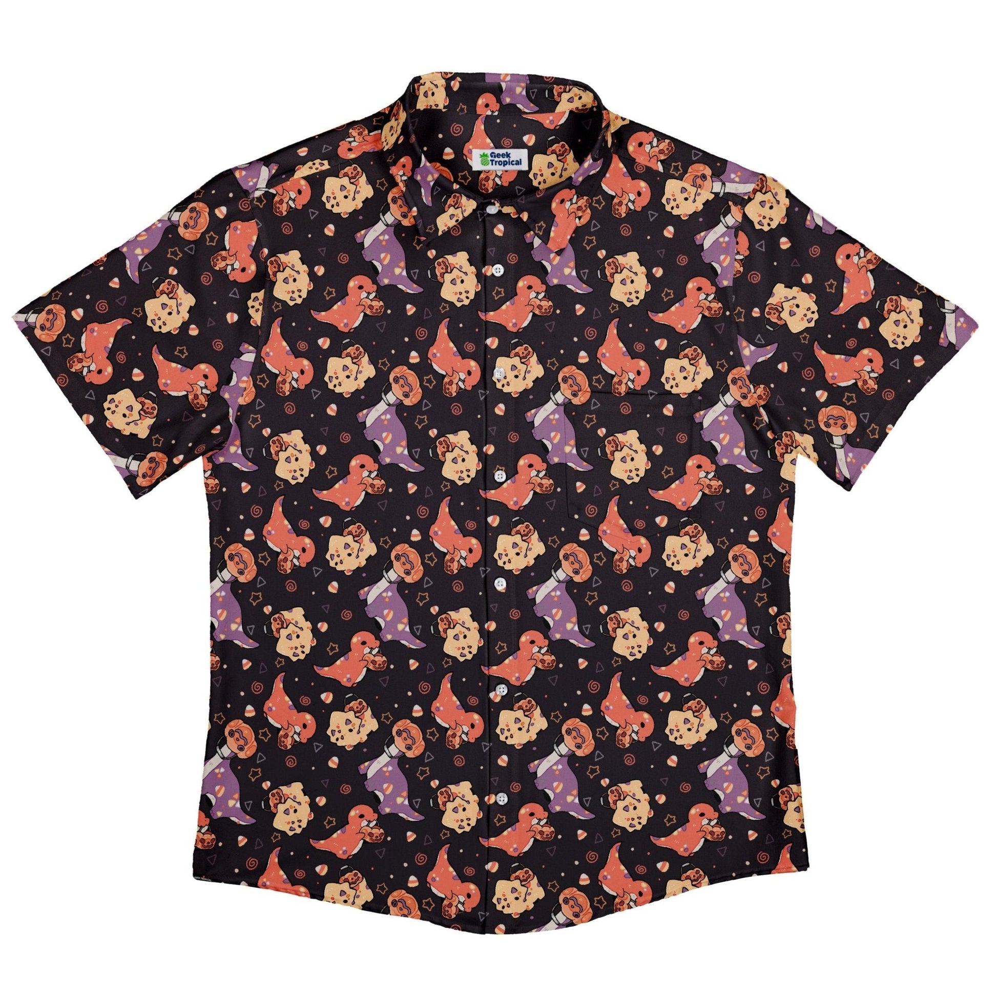 Trick or Treat Dinos Button Up Shirt