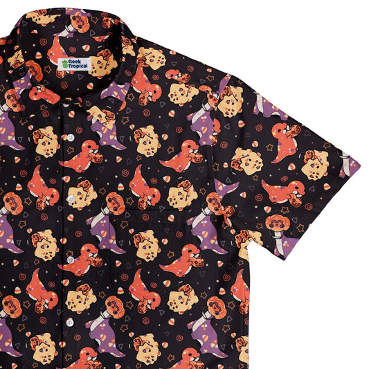Trick or Treat Dinos Button Up Shirt