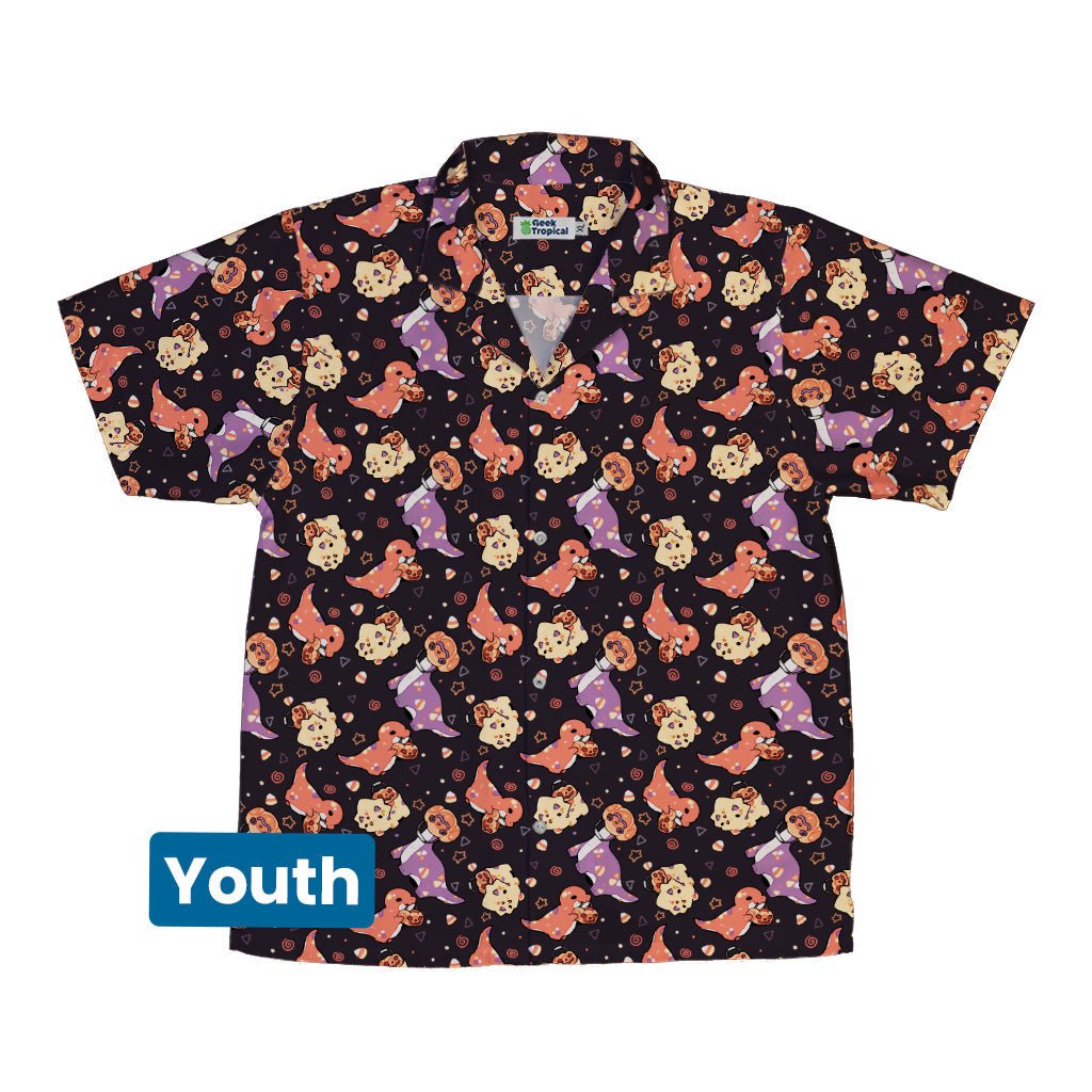 Trick or Treat Dinos Youth Hawaiian Shirt