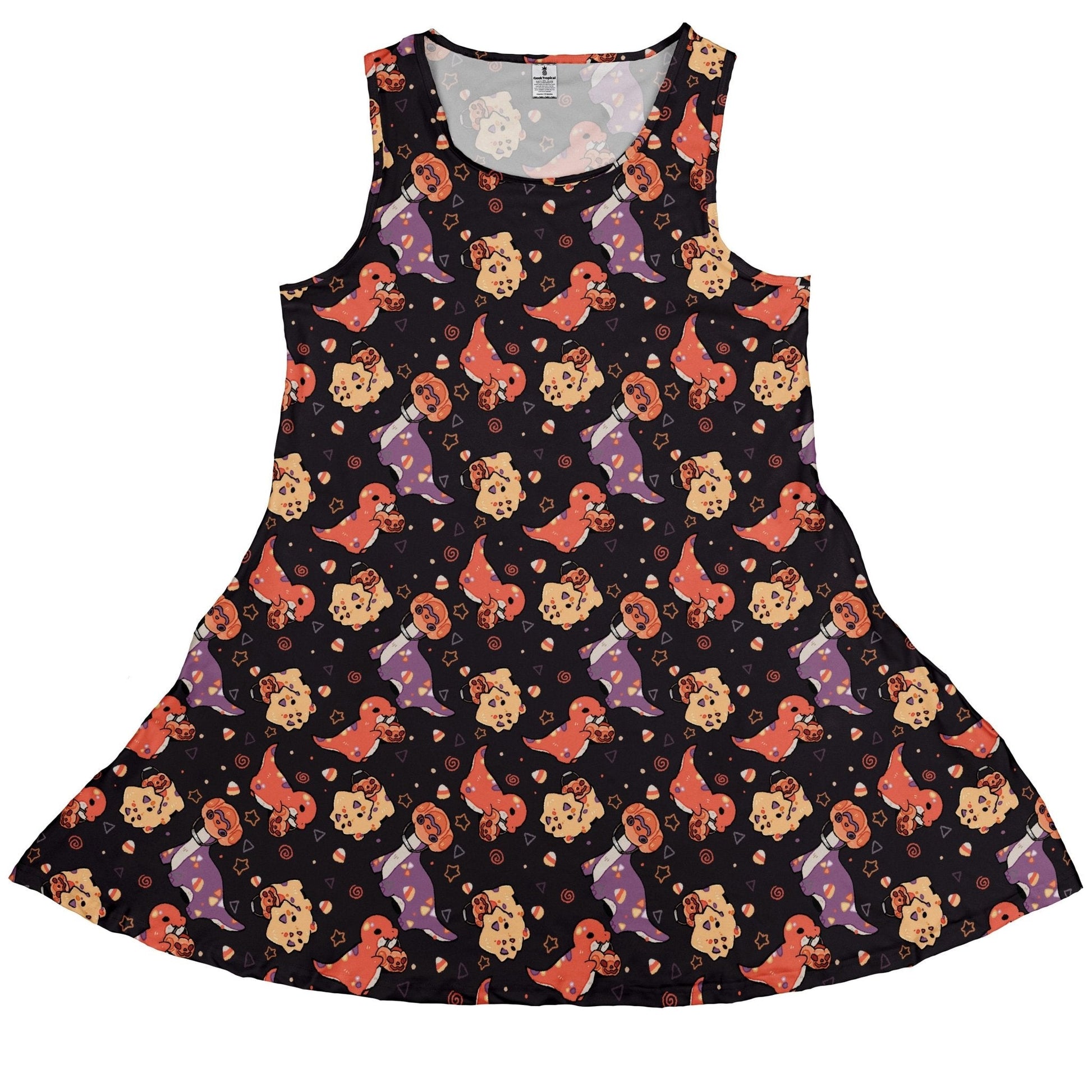 Trick or Treat Dinos Sleeveless Dress