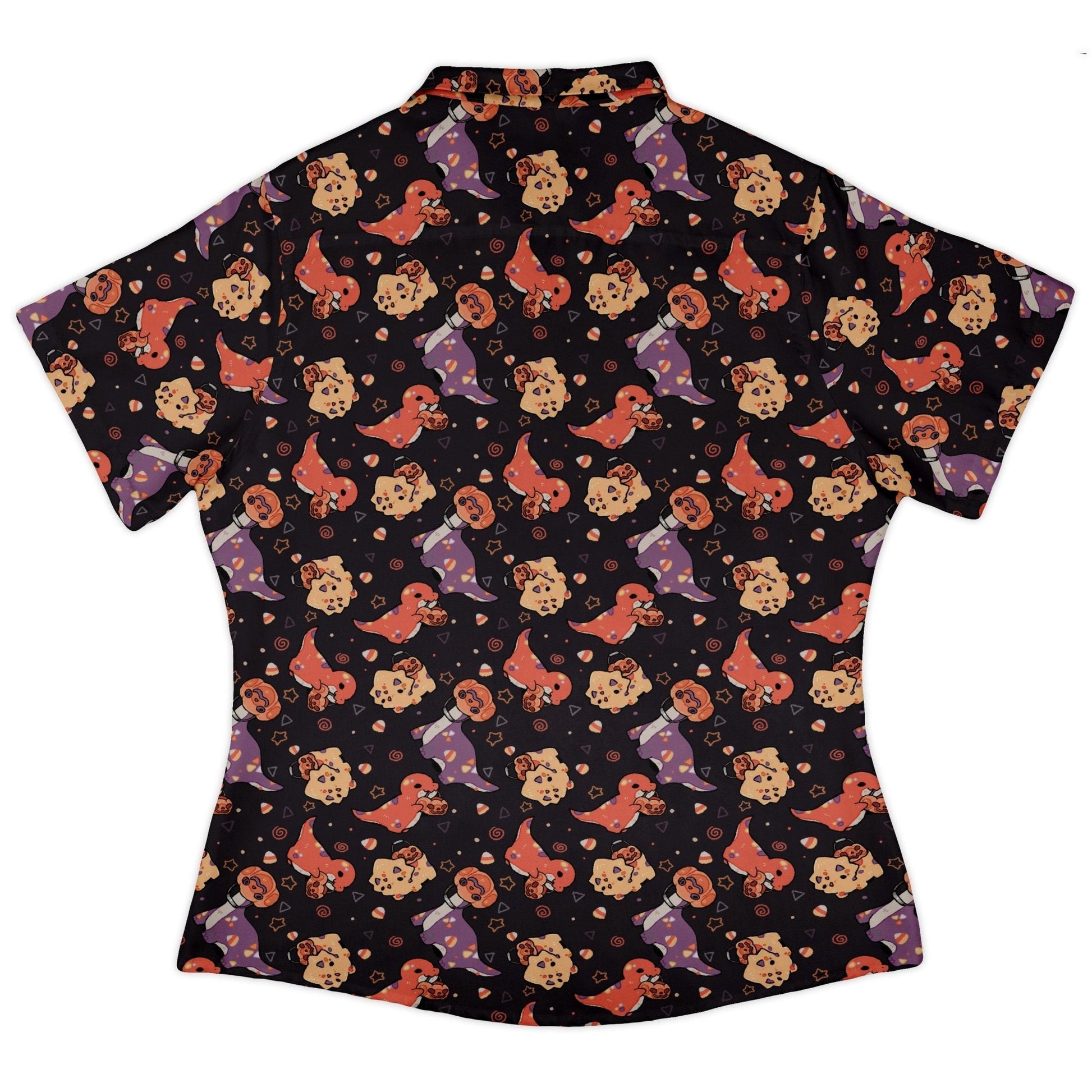 Trick or Treat Dinos Curvy Button Up Shirt