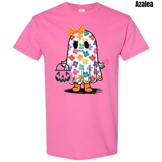 Trick or Treat Ghost Gildan T-Shirt 'NLB' Hoodie, Sweatshirt | InkThreadWorks.com