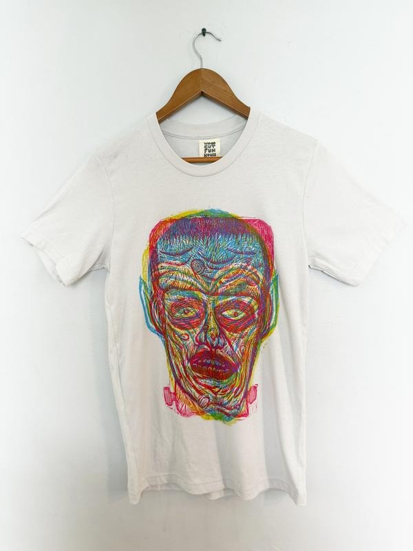 Triple Kreep Hand printed  Linocut T Shirt Menswear Cotton Graphics Streetwear Casual