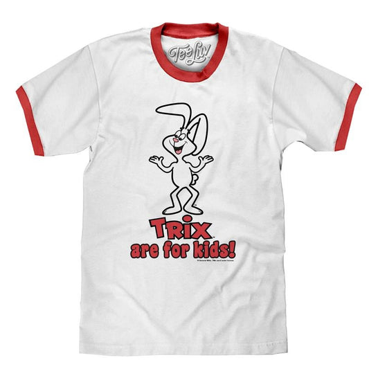 Trix are for Kids! Ringer T-Shirt - White and Red graphic tee