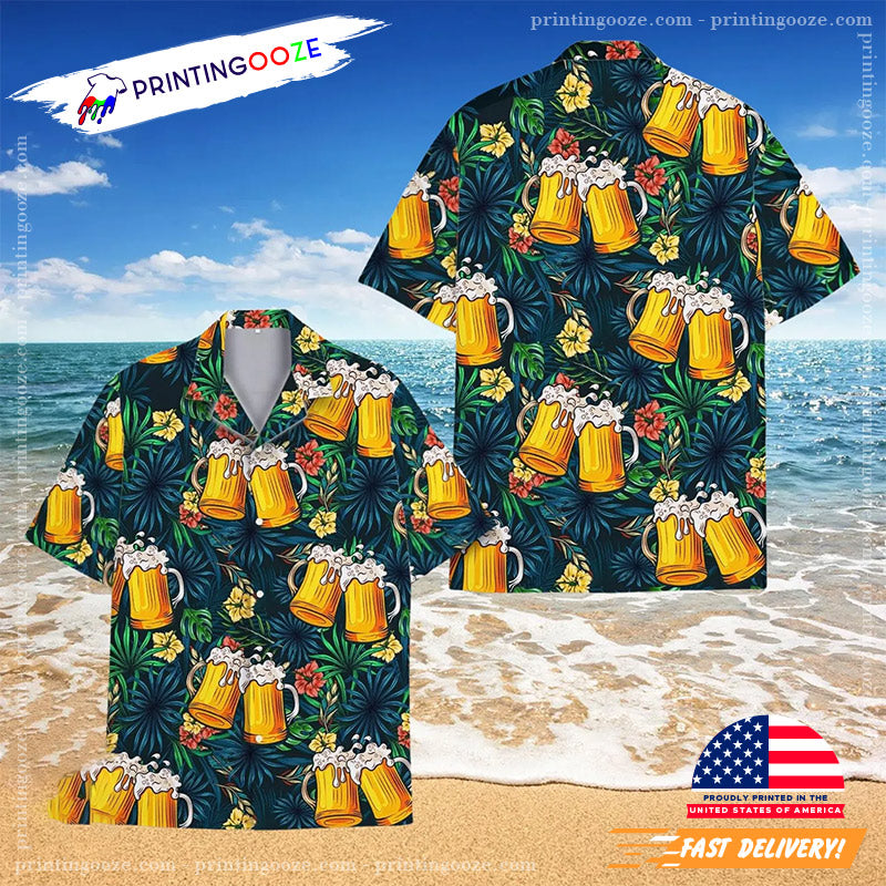 Tropical Beer Day Cheer Up Hawaiian Shirt