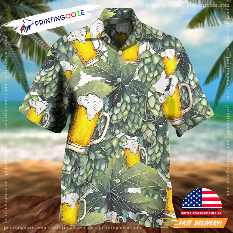 Tropical Beer Happy International Beer Day Hawaiian Shirt