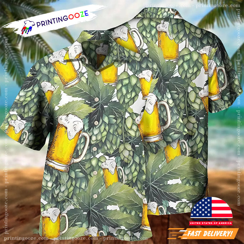 Tropical Beer Happy International Beer Day Hawaiian Shirt