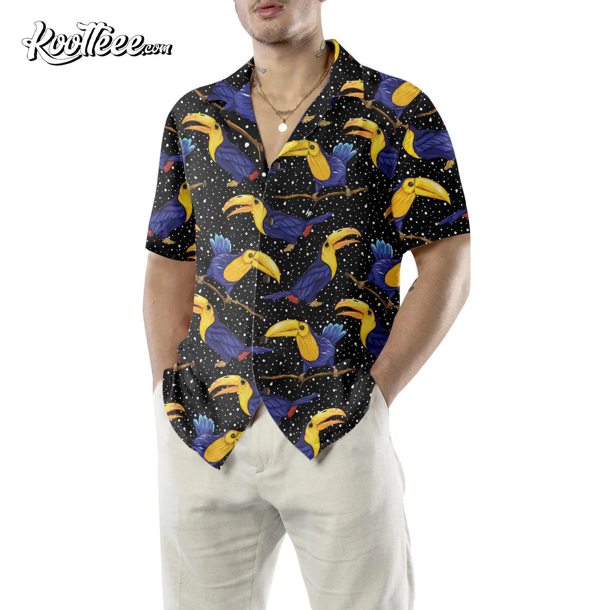 Tropical Colorful Toucan Summer Hawaiian Shirt