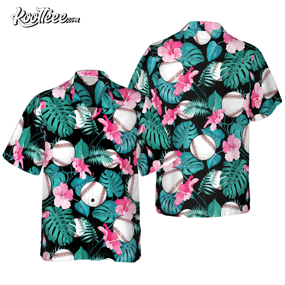 Tropical Flower Baseball Hawaiian Shirt