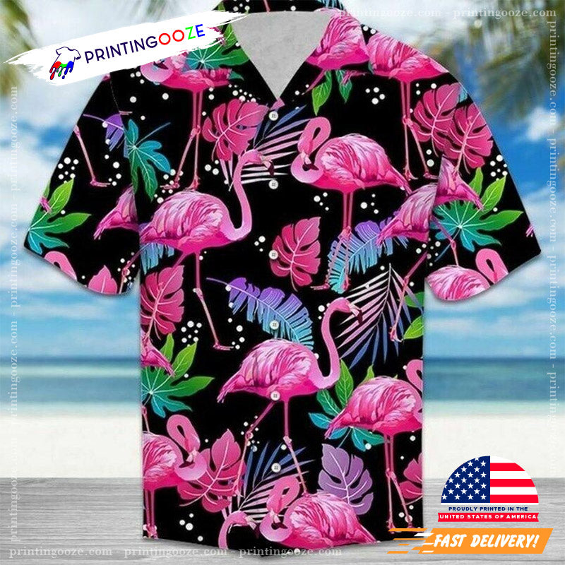 Tropical Flower Flamingo Hawaiian Shirt