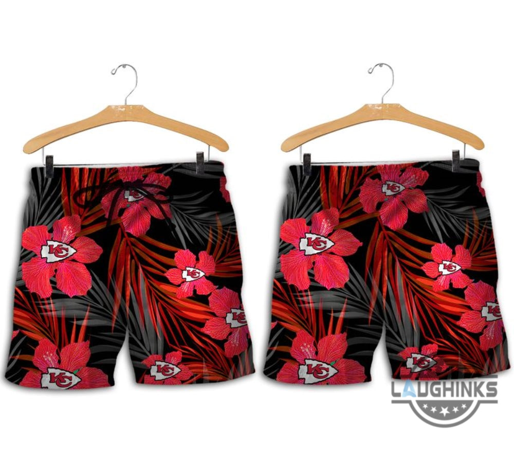 Tropical Red Kansas City Chiefs Hawaiian Shirt And Shorts SALE