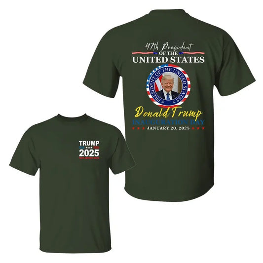 Trum Inauguration 47th President Shirt, Trum 45-47, Inauguration Day Shirt, Trum 2025 Shirt, Supporters Graphic Printed Unisex Classic Cotton