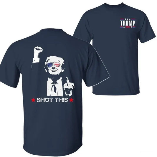 Trum Shot This Shirt, I Stand with Trum Shirts, Praying for Presidennt Trummp Shirt, MAGA Tee, Unisex Classic Cotton Tee with 2 Sided Graphic Print in All Sizes, For Men, For Women