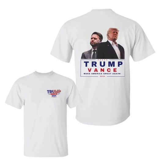 Trum Vance 2024 Shirt, Jd Vance Shirt, Trum 2024 Tee, Make America Great Again, Unisex Classic Cotton Tee with Graphic Print in All Sizes, For Men, For Women