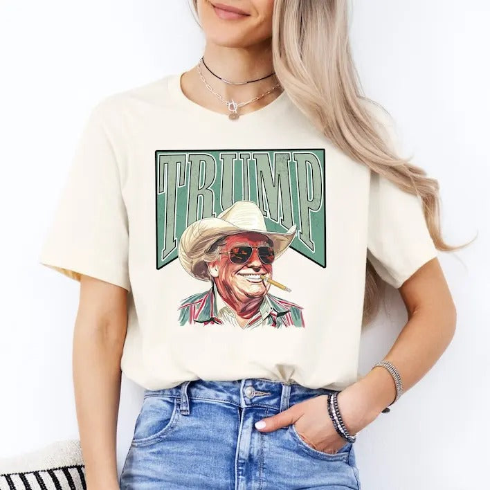 "TrumM Shirt Western Trum Tee Cowboy Shirt Make America Great TrumM Daddy Shirt MAGA Trump President Tee D0nal TrumM Funny Republican Gift, Unisex Shirt"