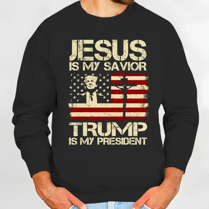 Trummp 2024 Shirt, Jesus Is My Savior, Trummp Is My President, American President Tee, Trumpp Won, Power Outfits, Trending, Unisex Round Neck Casual
