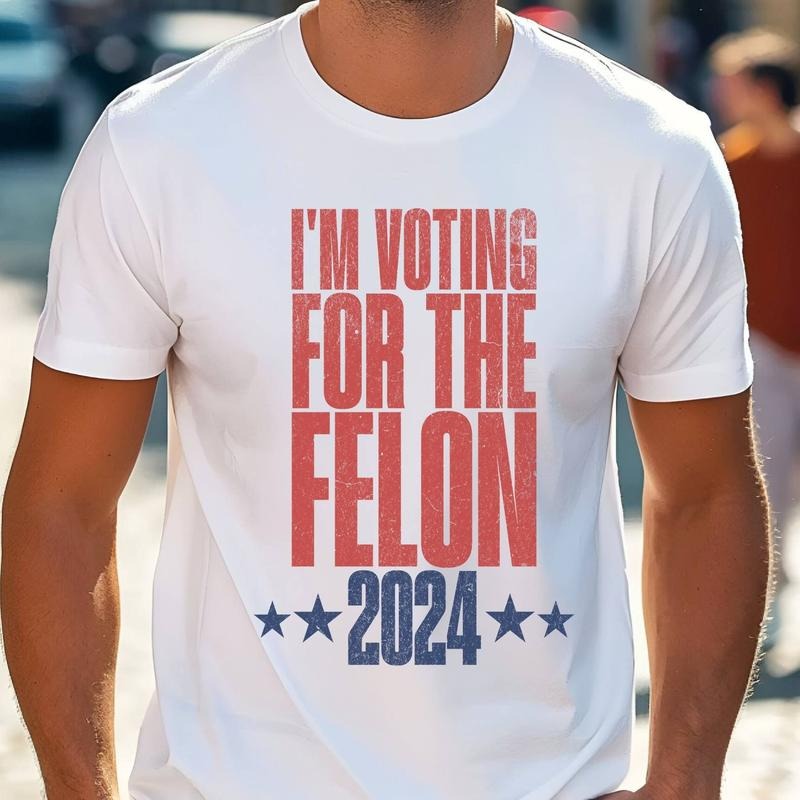 Trump 2024 Shirt, MAGA Tee Shirt, Conservative Shirt, I'm Voting for the Felon Shirt Hoodie, Sweatshirt | InkThreadWorks.com
