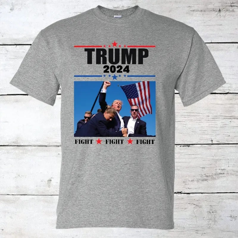 Trump 2024 T-shirt, MAGA, Donald Trump, Trump, Fight, Fist,Keep America First Shirt Hoodie, Sweatshirt | InkThreadWorks.com